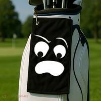 Silly Ghost Face Golf Towel thumb 2