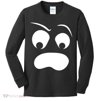 Silly Ghost Face Kids Long Sleeve Shirt