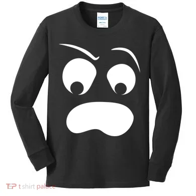 Silly Ghost Face Kids Long Sleeve Shirt