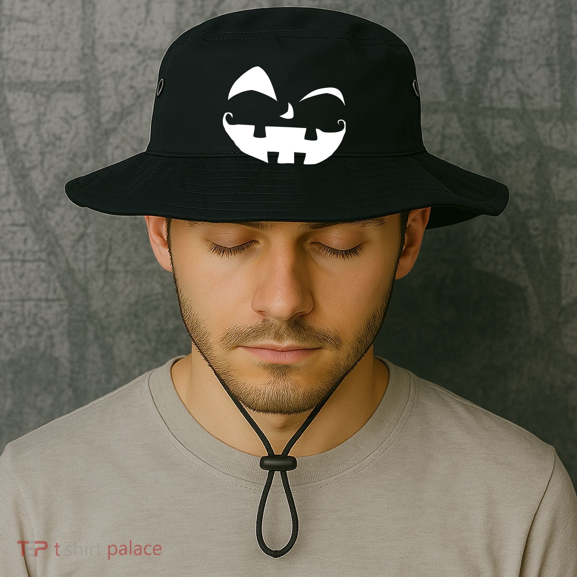 Silly Jack O' Lantern Face Bucket Hat