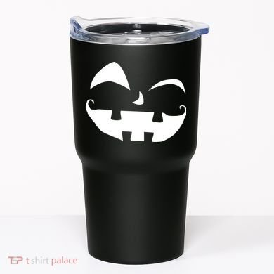 Silly Jack O' Lantern Face Tumbler