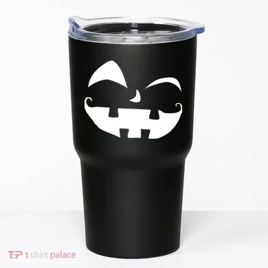 Silly Jack O' Lantern Face Tumbler