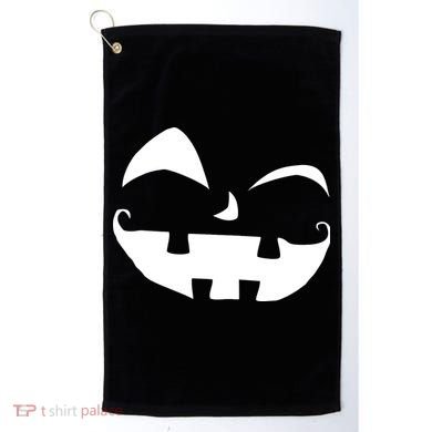 Silly Jack O' Lantern Face Golf Towel