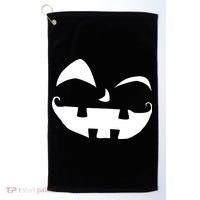Silly Jack O' Lantern Face Golf Towel thumb 0