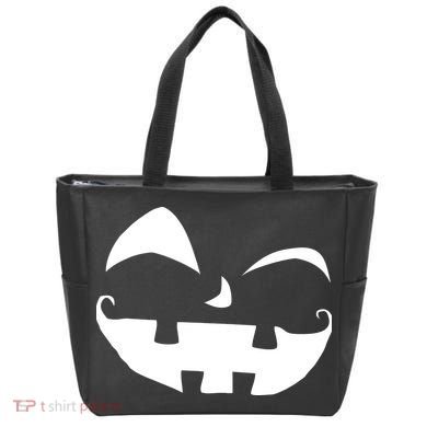 Silly Jack O' Lantern Face Tote Bag