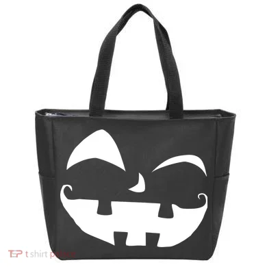 Silly Jack O' Lantern Face Tote Bag