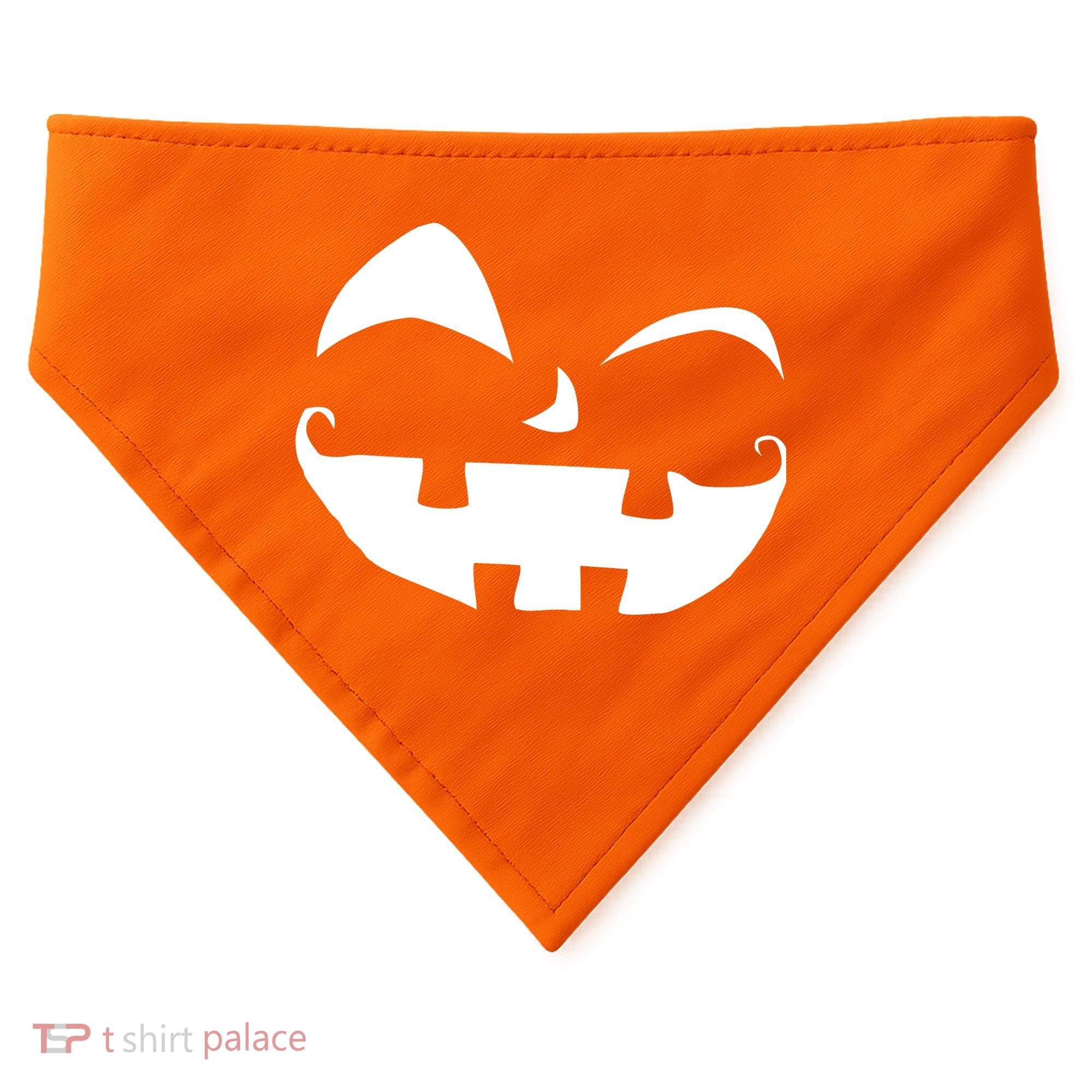Silly Jack O' Lantern Face USA-Made Doggie Bandana