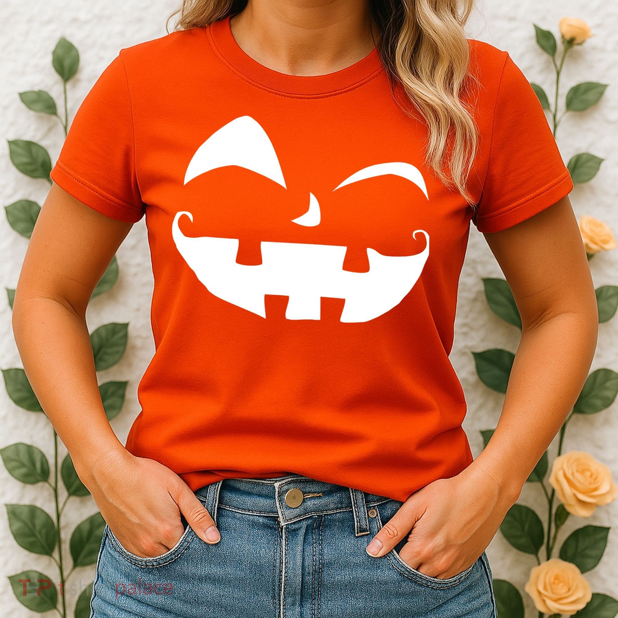 Silly Jack O' Lantern Face Women's T-Shirt