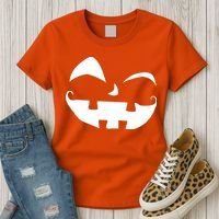 Silly Jack O' Lantern Face Women's T-Shirt thumb 3