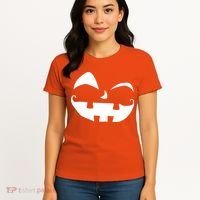 Silly Jack O' Lantern Face Women's T-Shirt thumb 4