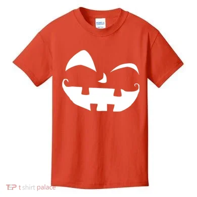 Silly Jack O' Lantern Face Kids T-Shirt