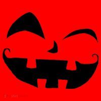 Silly Jack O' Lantern Face Santa Hat thumb 1