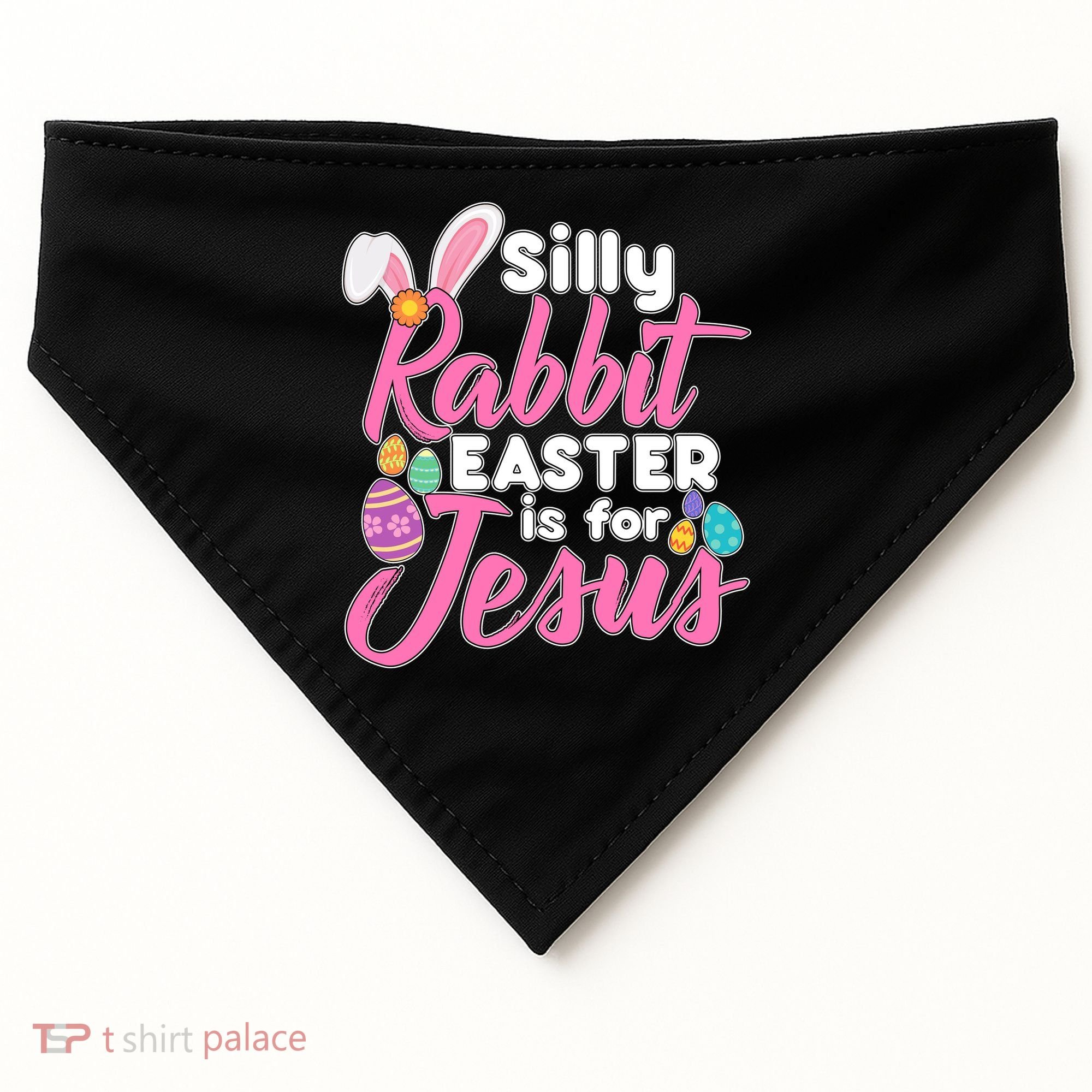 Silly Rabbit Easter Is For Jesus USA-Made Doggie Bandana
