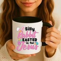 Silly Rabbit Easter Is For Jesus Coffee Mug thumb 3