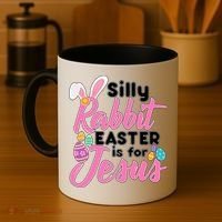 Silly Rabbit Easter Is For Jesus Coffee Mug thumb 4