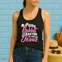 Silly Rabbit Easter Is For Jesus Women's Tank Top thumb 2
