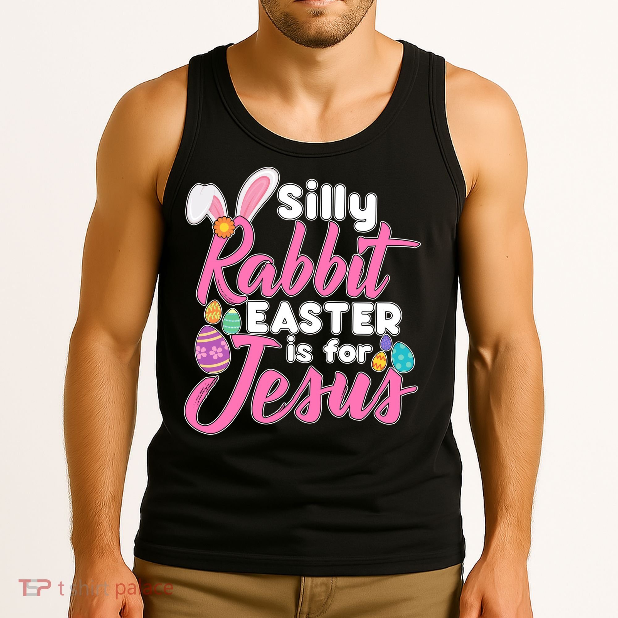 Silly Rabbit Easter Is For Jesus Tank Top