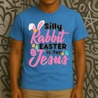 Silly Rabbit Easter Is For Jesus T-Shirt thumb 3