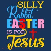 Silly Rabbit Easter is For Jesus Colorful Cross T-Shirt thumb 7