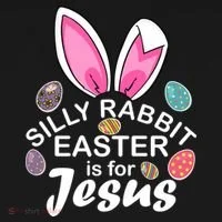 Silly Rabbit Easter is For Jesus Easter Eggs Bunny Ears Doggie Tank thumb 4