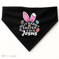 Silly Rabbit Easter is For Jesus Easter Eggs Bunny Ears USA-Made Doggie Bandana thumb 0