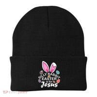 Silly Rabbit Easter is For Jesus Easter Eggs Bunny Ears Beanie thumb 0