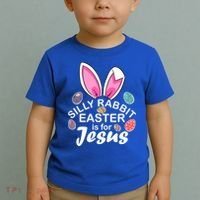Silly Rabbit Easter is For Jesus Easter Eggs Bunny Ears Toddler T-Shirt thumb 2