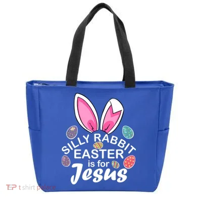 Silly Rabbit Easter is For Jesus Easter Eggs Bunny Ears Tote Bag