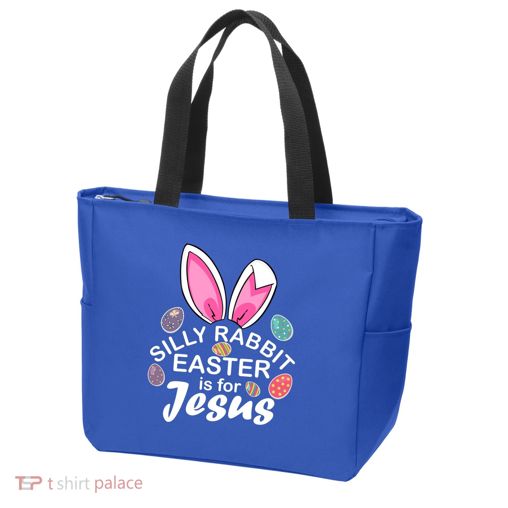 Silly Rabbit Easter is For Jesus Easter Eggs Bunny Ears Tote Bag