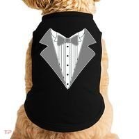 Silver Tuxedo Wedding Tux Doggie Tank thumb 0