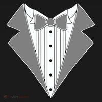 Silver Tuxedo Wedding Tux Doggie Tank thumb 4