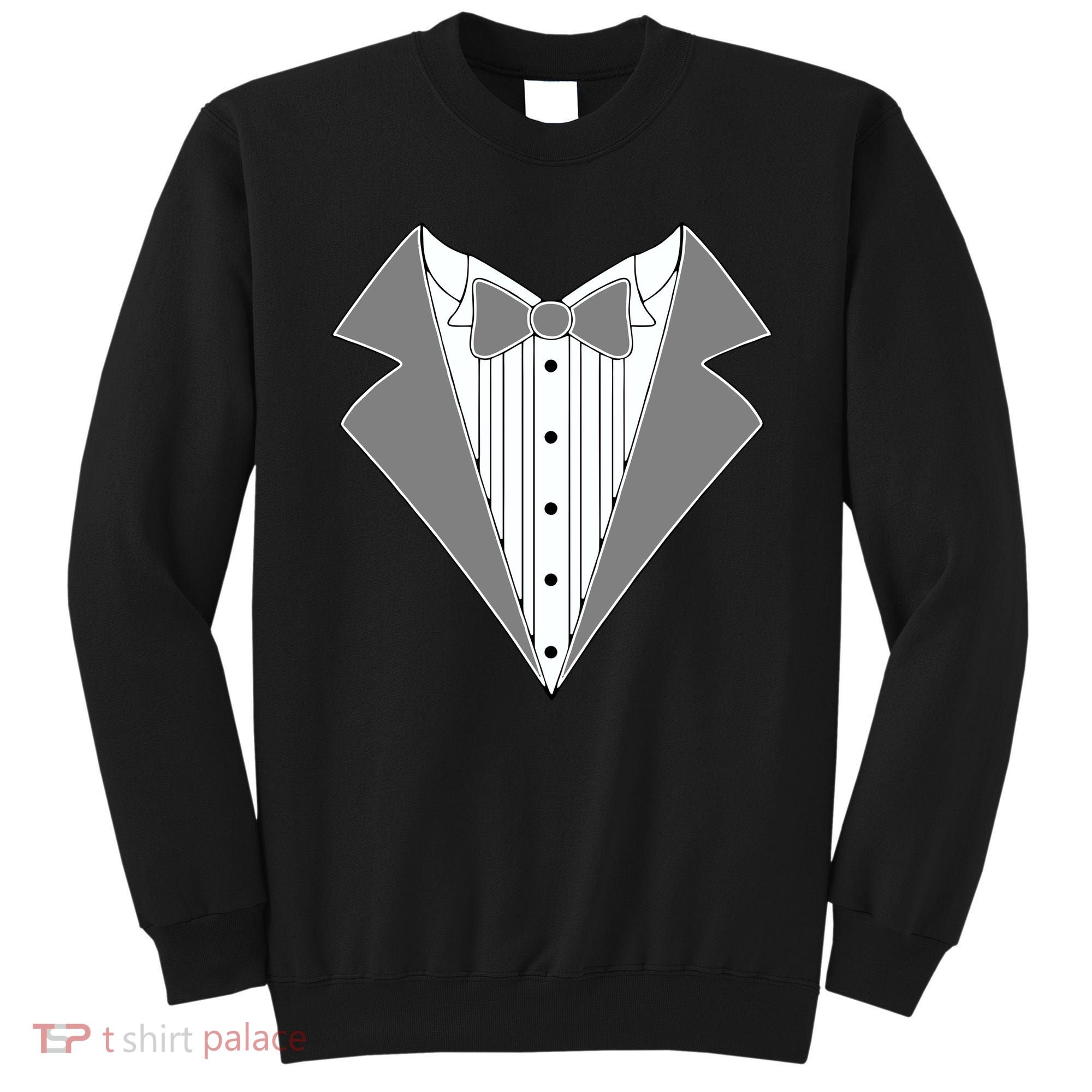 Silver Tuxedo Wedding Tux Sweatshirt