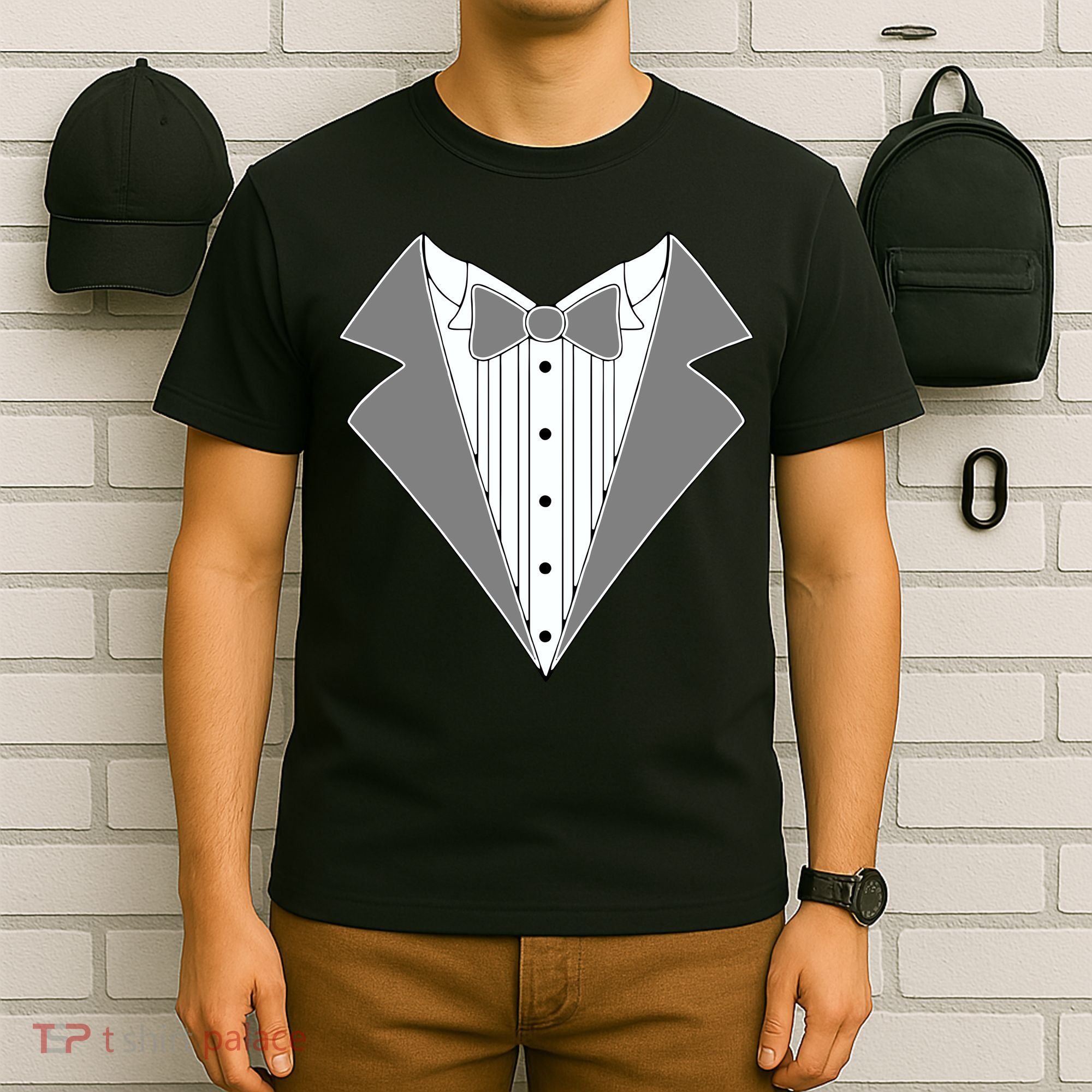 Silver Tuxedo Wedding Tux T-Shirt