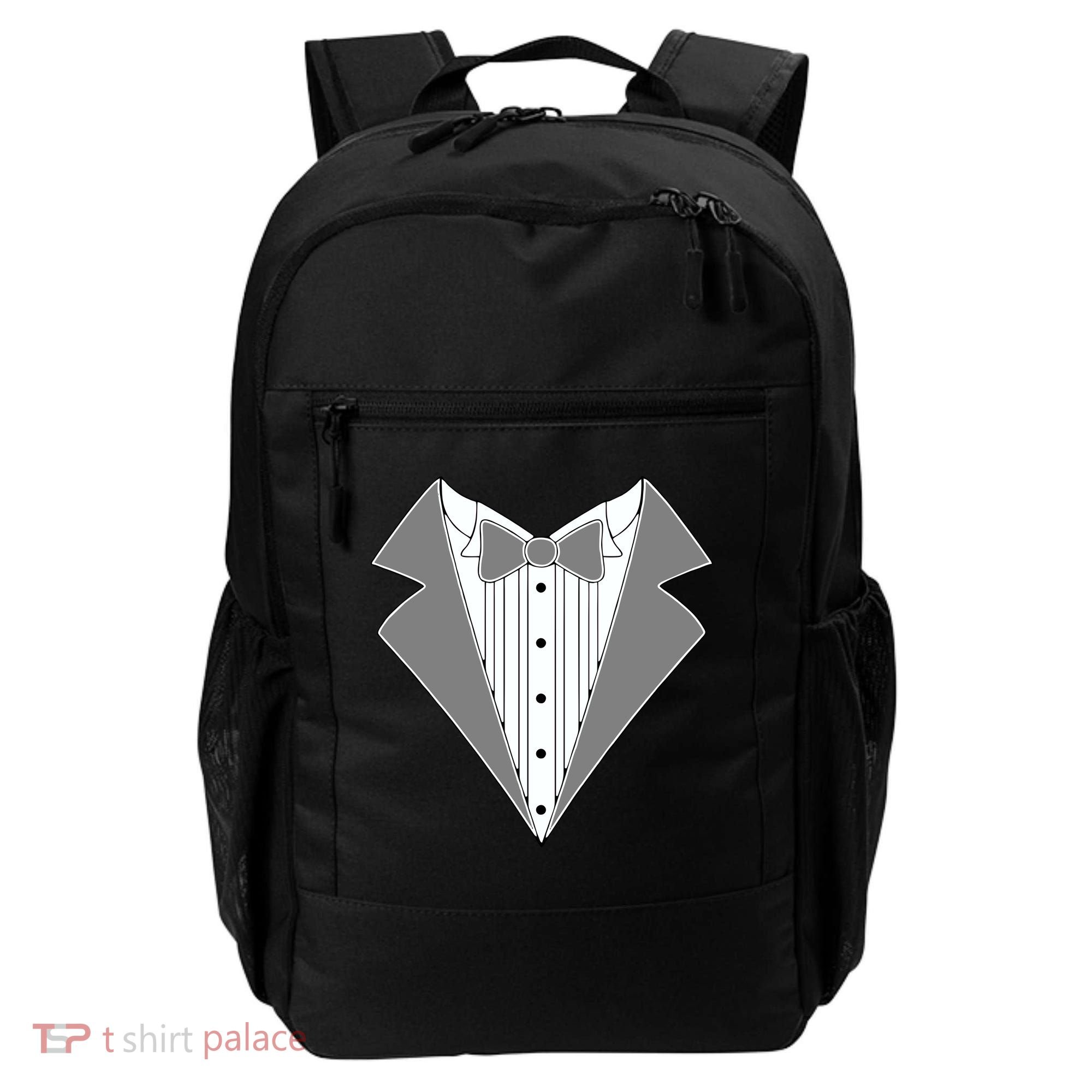 Silver Tuxedo Wedding Tux Backpack