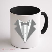 Silver Tuxedo Wedding Tux Coffee Mug thumb 1