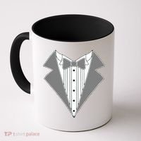 Silver Tuxedo Wedding Tux Coffee Mug thumb 0