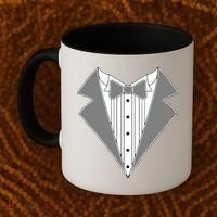 Silver Tuxedo Wedding Tux Coffee Mug thumb 2