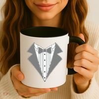 Silver Tuxedo Wedding Tux Coffee Mug thumb 3