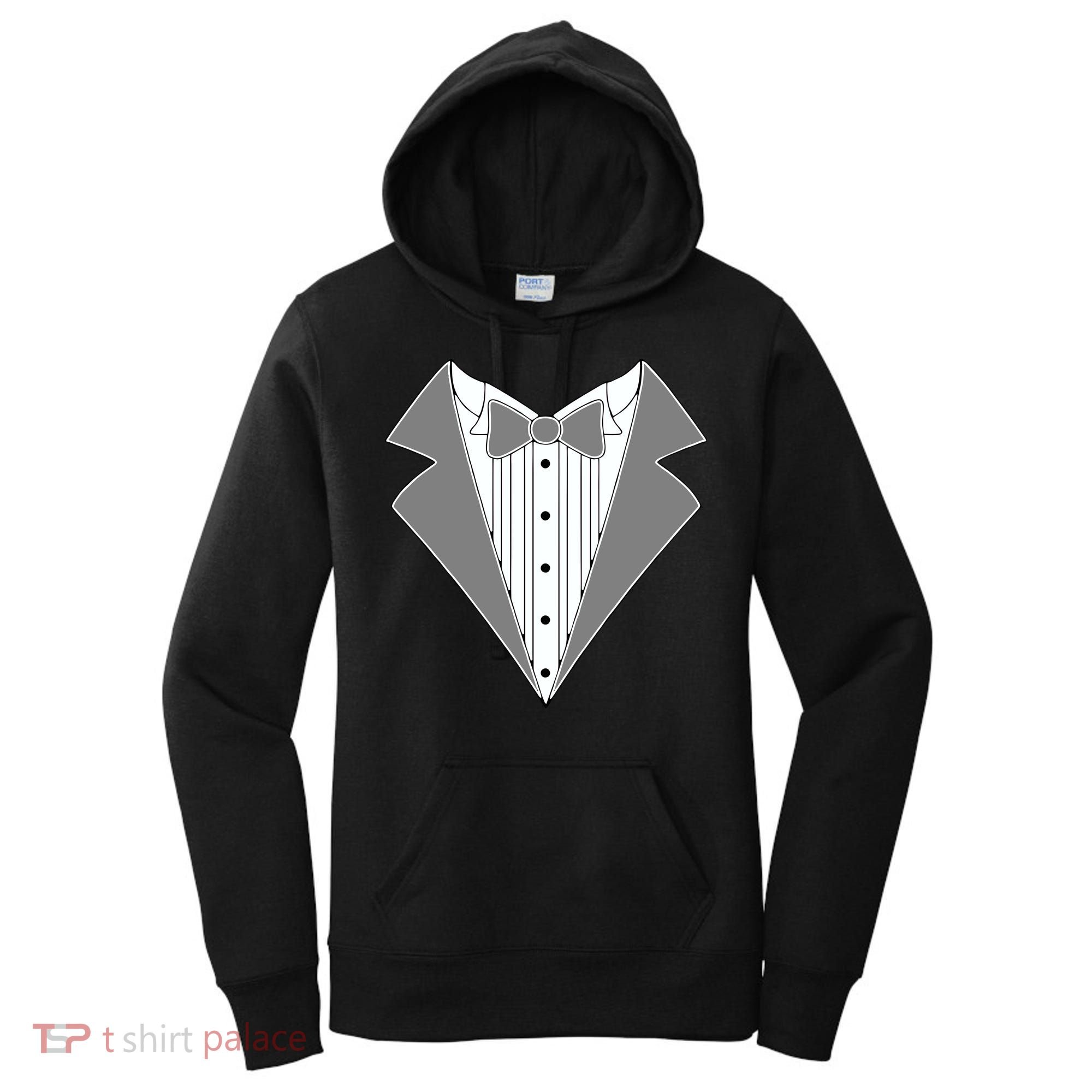 Silver Tuxedo Wedding Tux Women's Hoodie