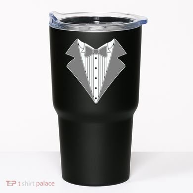 Silver Tuxedo Wedding Tux Tumbler