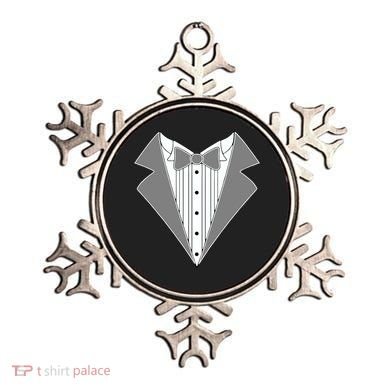 Silver Tuxedo Wedding Tux Ornament