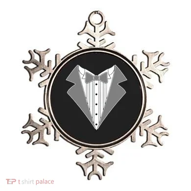 Silver Tuxedo Wedding Tux Ornament