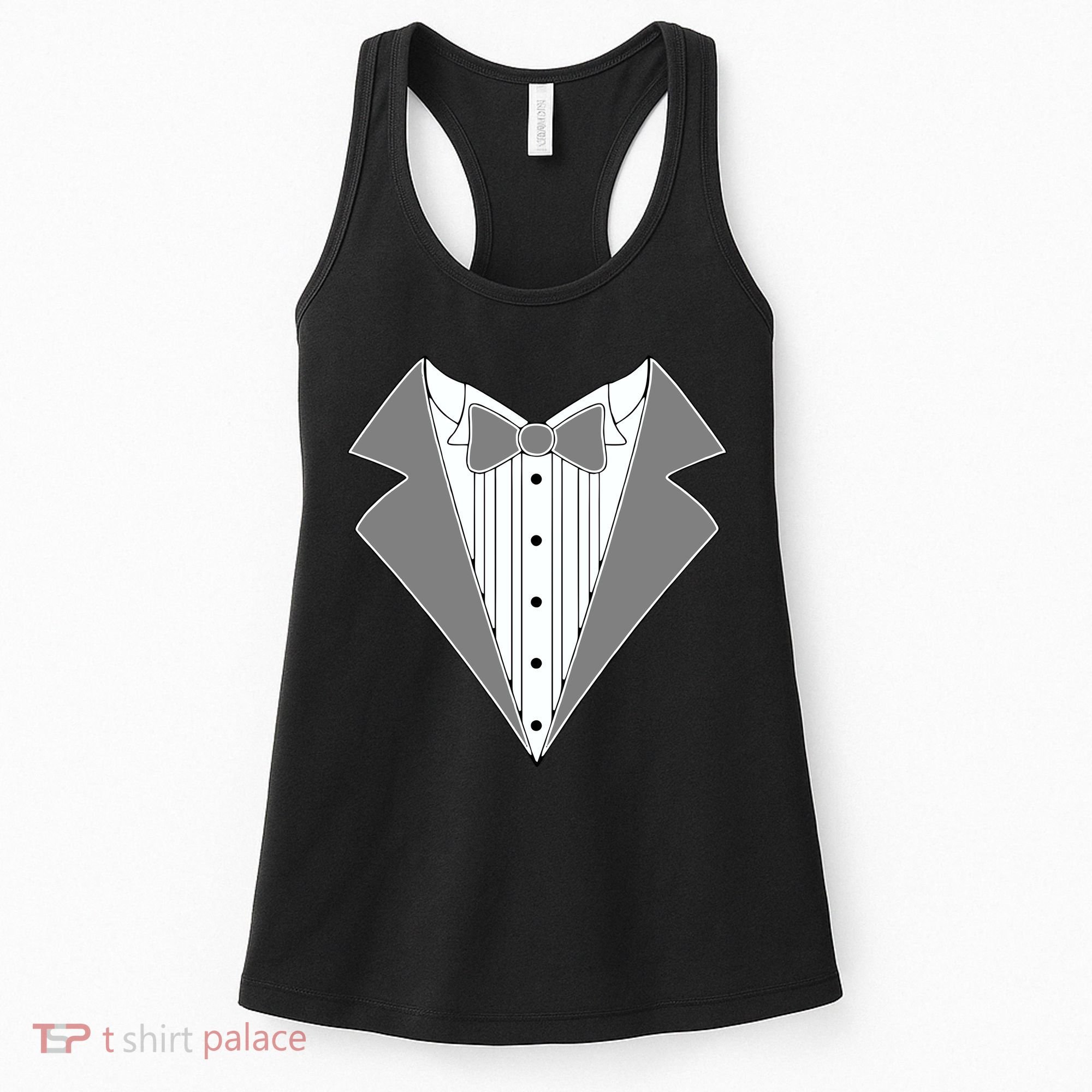 Silver Tuxedo Wedding Tux Women's Tank Top