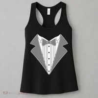 Silver Tuxedo Wedding Tux Women's Tank Top thumb 3