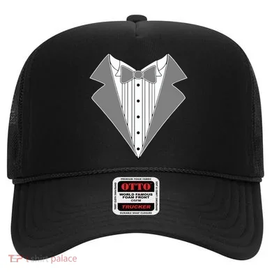 Silver Tuxedo Wedding Tux Hat