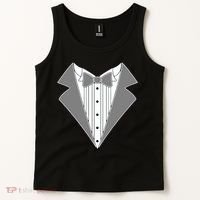 Silver Tuxedo Wedding Tux Tank Top thumb 2