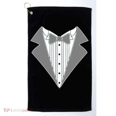 Silver Tuxedo Wedding Tux Golf Towel