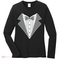 Silver Tuxedo Wedding Tux Women's Long Sleeve Shirt thumb 0