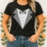 Silver Tuxedo Wedding Tux Women's T-Shirt thumb 2