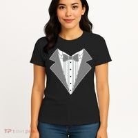 Silver Tuxedo Wedding Tux Women's T-Shirt thumb 4